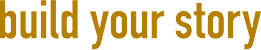 build your story tagline logo - gold